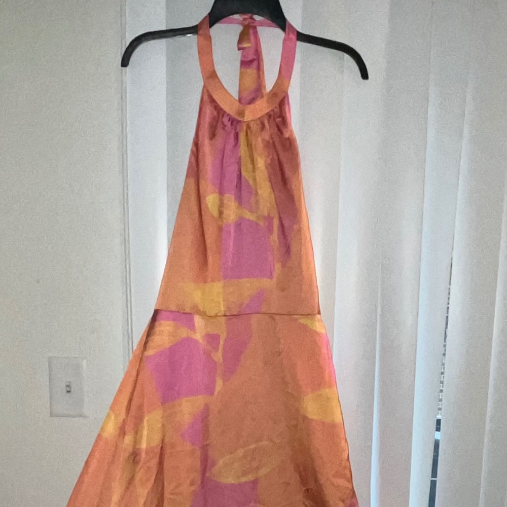 Maxi Length Aidan Mattox Halter formal Dress